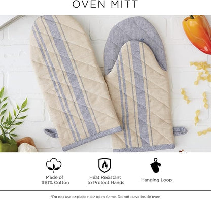 DII Lattice Basics Collection Kitchen Essentials, Oven Mitt Set, Gray, 2, Piece