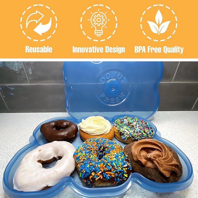 Touch Up Cup Ultimate Combo Bagel + Muffin Donut Fresh (Holds 6 Bagels, Holds Muffins, Donuts) - Reusable Bagel, & Storage/Food Saver Container Eco Friendly A Shark Tank Product, Brown