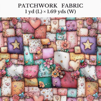 100% Cotton Fabric by the Yard – Turkish Quality Quilting & Sewing Fabric, 1 Yard x 1.69 Yards Wide, Patchwork Cotton for Crafts