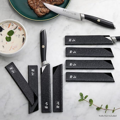 Cangshan 1026641 8-Piece Steak Knife Guard Set, Black
