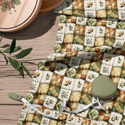 100% Cotton Fabric by the Yard – Turkish Quality Quilting & Sewing Fabric, 1 Yard x 1.69 Yards Wide, Patchwork Cotton for Crafts