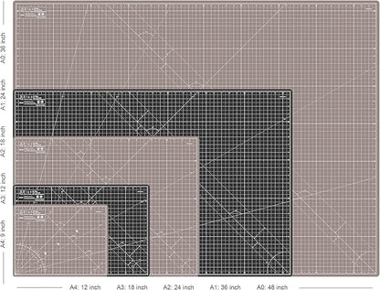 Elan Cutting Mat A4 Black & Taupe, Self Healing Cutting Mat 9x12 Inch, 5-Ply Craft Board Black, Hobby Board for Crafts 9x12 Inch