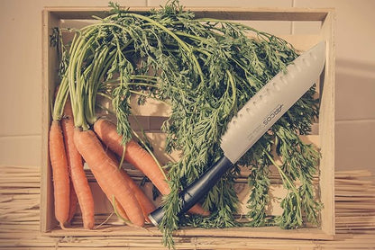 Arcos Santoku Knife 7inch - Blade Nitrum Stainless Steel 180mm - Japanese Kitchen Knife for Fish, Meat and Vegetables - Handle Polypropylene - Classical design and finish - Series Tango - Black Color