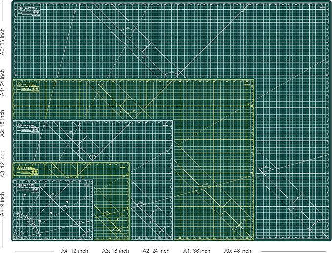 Elan Cutting Mat A1 Green, Large Self Healing Cutting Mat 24 x 36 Inch, 5-Ply Craft Board Green, Hobby Board for Crafts 24x36 Inch
