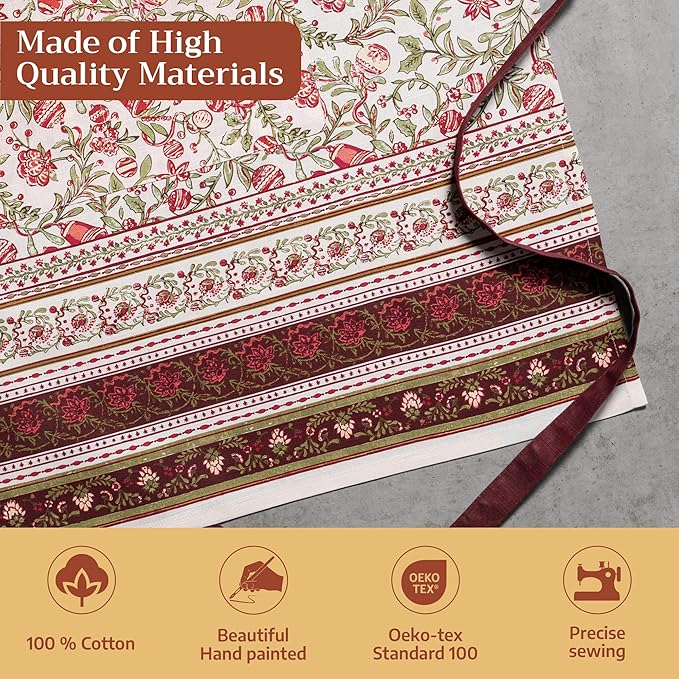 Maison d' Hermine 100% Cotton Apron for women with Pocket Kitchen Chef Apron for Men Cooking Spring Summer
