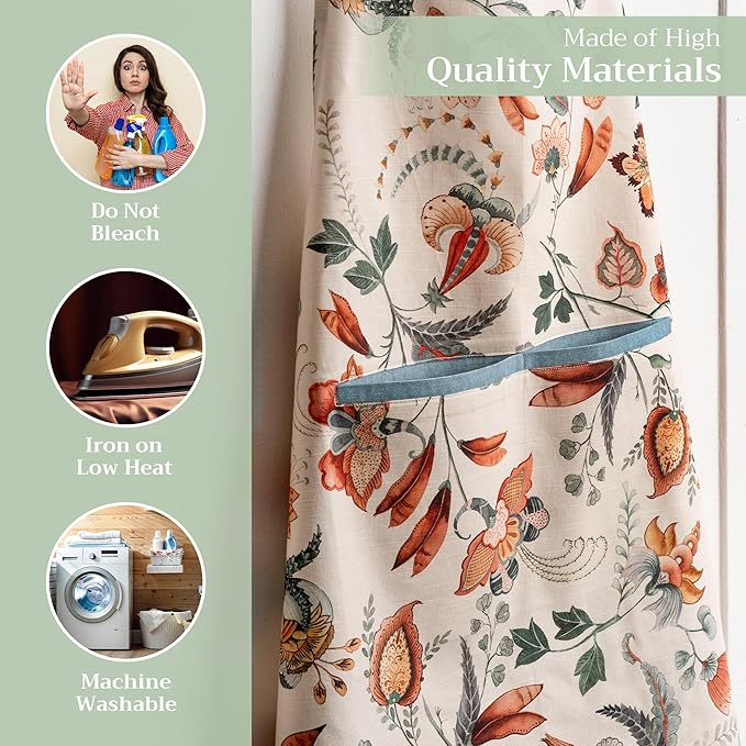 Maison d' Hermine 100% Cotton Apron for women with Pocket Kitchen Chef Apron for Men Cooking Spring Summer