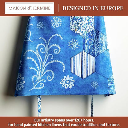 Maison d' Hermine 100% Cotton Apron for women with Pocket Kitchen Chef Apron for Men Cooking Spring Summer