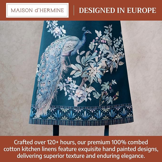Maison d' Hermine 100% Cotton Apron for women with Pocket Kitchen Chef Apron for Men Cooking Spring Summer
