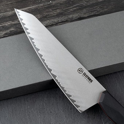 OLITANS Chef's Knife, 8 in Professional Chef Kinfe VG-10, Ultra Sharp Kitchen Knife, G10 Handle (Black)