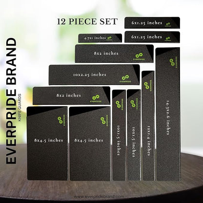EVERPRIDE 12-Piece Knife Guard Set, Universal Blade Cover Knife Sheaths for Chef and Kitchen Knives Durable Knife Edge Guards Include Multiple Sizes to Protect Your Full Set of Knives