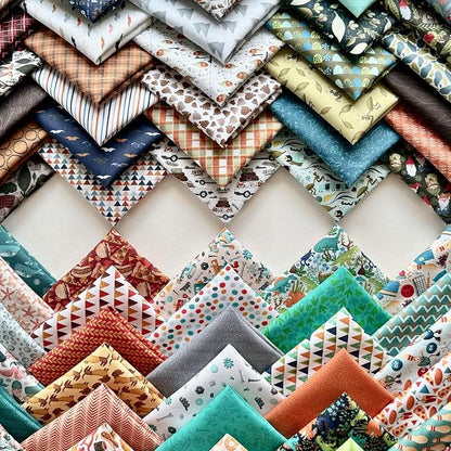Mixed Pattern Cotton Fabric Bundle – 60 Pre-Cut Squares (8×8 inch), 100% Cotton 140 GSM, Eco Digital Print, Made in Turkey
