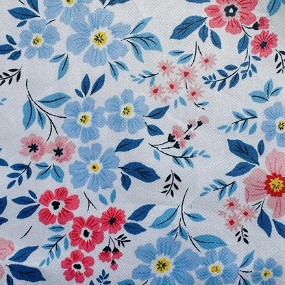 DMFR Floral Charm Packs for Quilting 5 Inch, 42Pcs 100% Cotton Fabric Squares 5 x 5 Precut Quilt Squares, Pink Flower Fabric Bundle for Baby Girl Quilts, Sewing, Patchwork, DIY Crafts