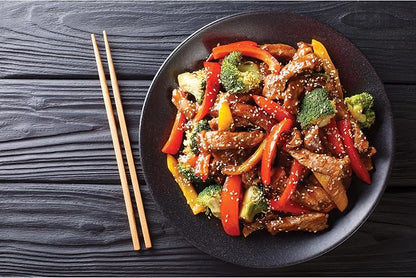 Helen's Asian Kitchen Carbon Steel Mini Wok, 8-Inch, Flat Bottom Chinese Stir Fry Pan With Rubberwood Handle For Single-Serve Stir Fry, Fried Rice, Noodles, And Asian Cooking