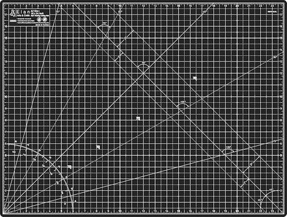 Elan Cutting Mat A2 Black & Taupe, Self Healing Cutting Mat 18x24 Inch, 5-Ply Craft Board Black, Hobby Board for Crafts 18x24 Inch