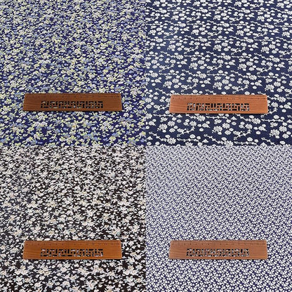100% Cotton Fat Quarters - 8 Pieces (20"x20"), Floral Cotton Craft Fabric, DIY Cloths Patchwork, Pre-Cut Quilting Fabric (Navy)