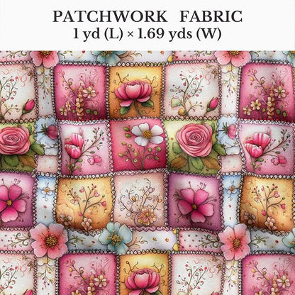 100% Cotton Fabric by the Yard – Turkish Quality Quilting & Sewing Fabric, 1 Yard x 1.69 Yards Wide, Patchwork Cotton for Crafts