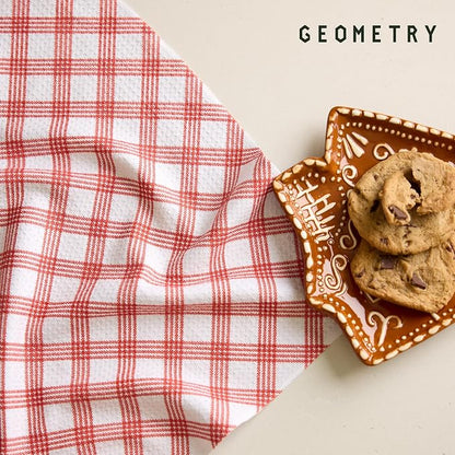 GEOMETRY Christmas Kitchen Towels - Quick Dry Microfiber Cloth Dish Towels for Kitchen Drying - Premium Quick Dry Towel 2-Pack Set - Polar Express