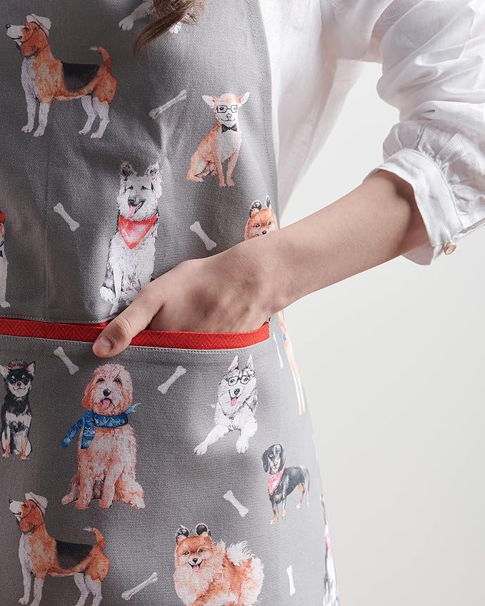 Maison d' Hermine 100% Cotton Apron for women with Pocket Kitchen Chef Apron for Men Cooking Spring Summer