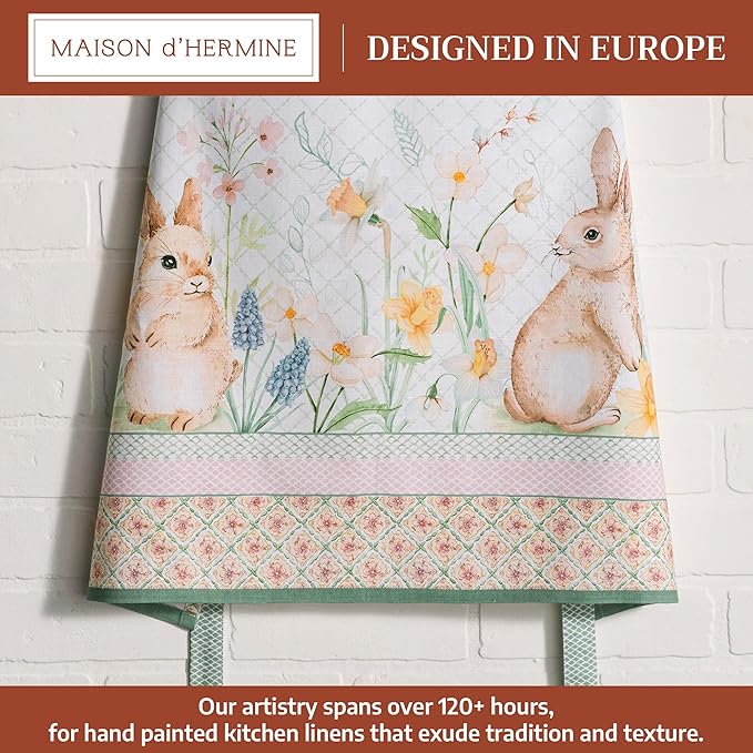 Maison d' Hermine 100% Cotton Apron for women with Pocket Kitchen Chef Apron for Men Cooking Spring Summer