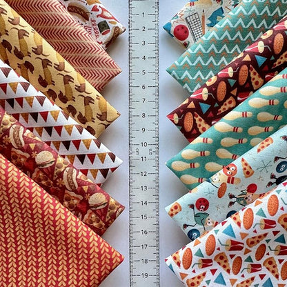 Mixed Pattern Cotton Fabric Bundle – 60 Pre-Cut Squares (8×8 inch), 100% Cotton 140 GSM, Eco Digital Print, Made in Turkey