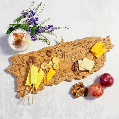 Totally Bamboo Destination Puerto Rico Cutting Board, Shaped Charcuterie Board