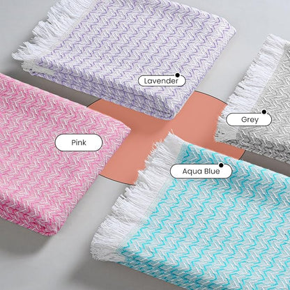 TWINY threads Kitchen Towel Chevron Weave 12 Pack Assorted Colors, Premium 100% Cotton Kitchen Linen Set, Quick Drying Absorbent Dish Rags, Washable Reusable Multi Purpose for Drying Dishes, 16"x26"