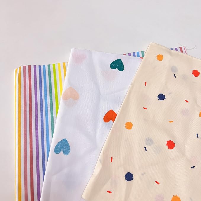 7Pcs 20" x 20" Cotton Fabric DIY Making Supplies Quilting Patchwork Fabric Fat Quarter Bundles DIY for Quilting Cotton Patchwork Cushions (Cherry, 20 x 20 inches)