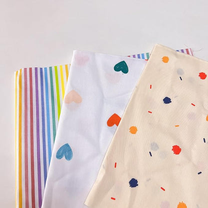 7Pcs 20" x 20" Cotton Fabric DIY Making Supplies Quilting Patchwork Fabric Fat Quarter Bundles DIY for Quilting Cotton Patchwork Cushions (Cherry, 20 x 20 inches)