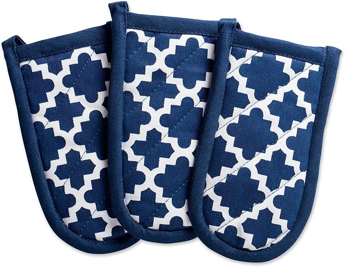 DII Lattice Basics Collection Kitchen Essentials, Pan Handle Set, Nautical Blue, 3, Piece