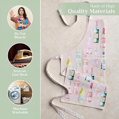 Maison d' Hermine 100% Cotton Apron for women with Pocket Kitchen Chef Apron for Men Cooking Spring Summer