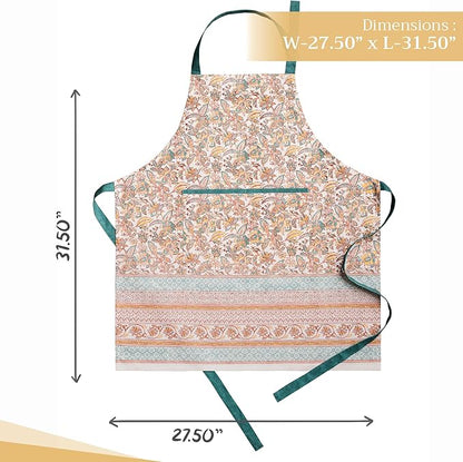 Maison d' Hermine 100% Cotton Apron for women with Pocket Kitchen Chef Apron for Men Cooking Spring Summer