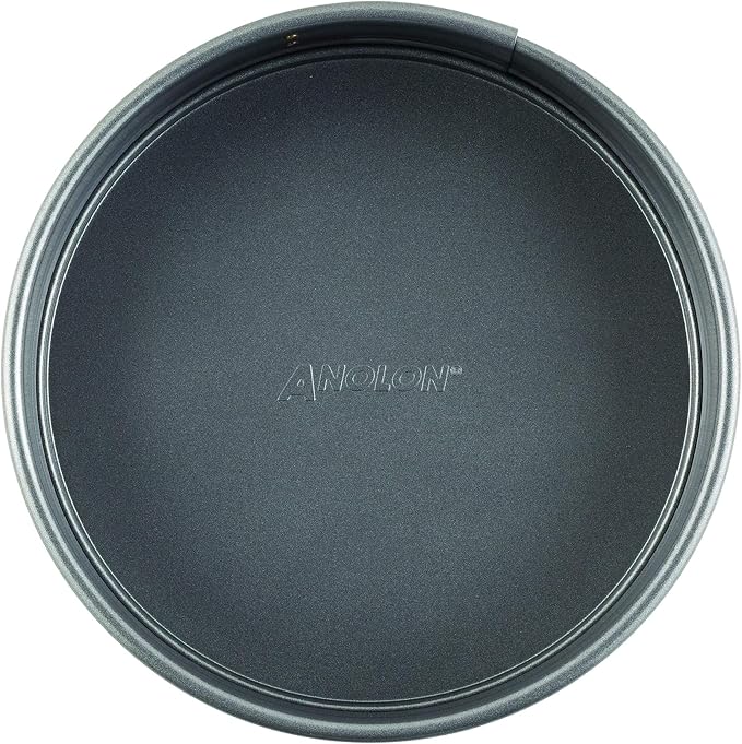 Anolon 54711 Advanced Nonstick Springform Baking Pan / Nonstick Springform Cake Pan / Nonstick Cheesecake Pan, Round - 9 Inch, Gray