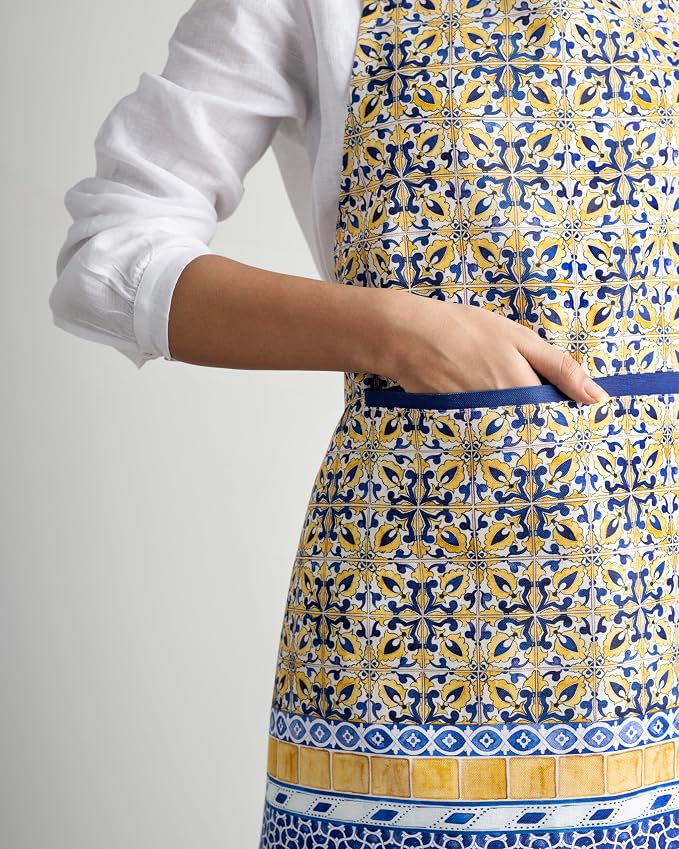 Maison d' Hermine 100% Cotton Apron for women with Pocket Kitchen Chef Apron for Men Cooking Spring Summer
