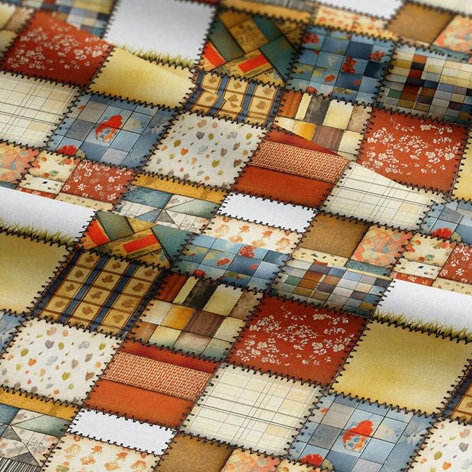 100% Cotton Fabric by the Yard – Turkish Quality Quilting & Sewing Fabric, 1 Yard x 1.69 Yards Wide, Patchwork Cotton for Crafts
