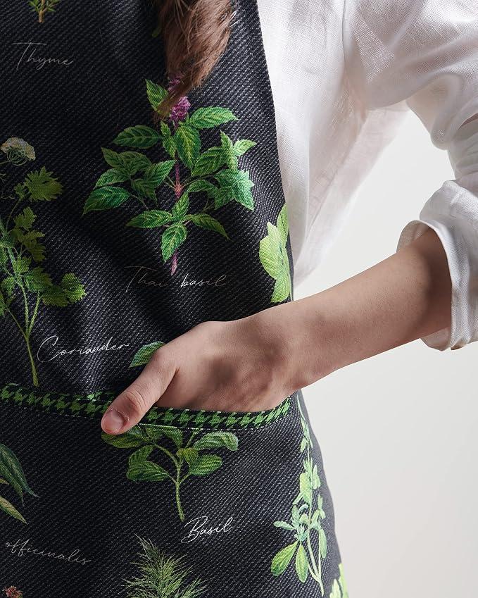 Maison d' Hermine 100% Cotton Apron for women with Pocket Kitchen Chef Apron for Men Cooking Spring Summer