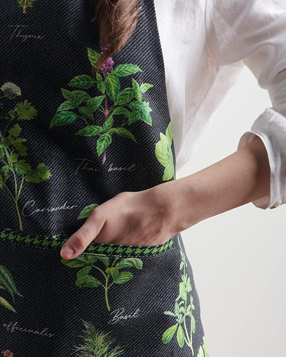 Maison d' Hermine 100% Cotton Apron for women with Pocket Kitchen Chef Apron for Men Cooking Spring Summer