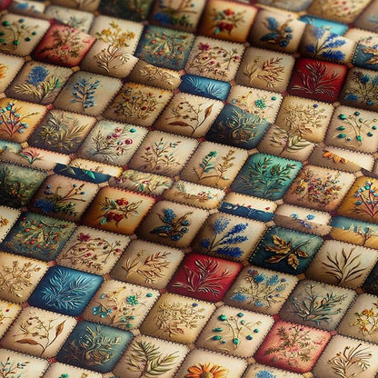 100% Cotton Fabric by the Yard – Turkish Quality Quilting & Sewing Fabric, 1 Yard x 1.69 Yards Wide, Patchwork Cotton for Crafts