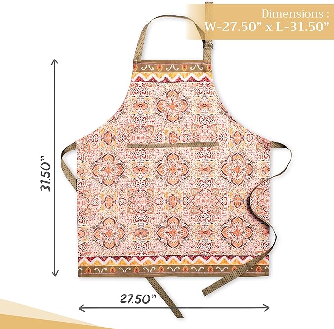 Maison d' Hermine 100% Cotton Apron for women with Pocket Kitchen Chef Apron for Men Cooking Spring Summer