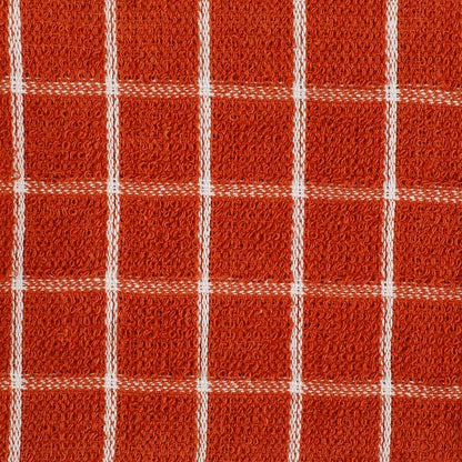 DII Basic Terry Collection Windowpane Dishcloth Set, 12x12, Spice, 6 Piece