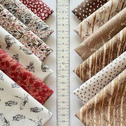 60-Piece Neutral Nature Patchwork Cotton Fabric Squares – 8×8 inch (20×20 cm), 100% Cotton 140 GSM, Pre-Cut Quilting Fabric Bundle, Made in Türkiye