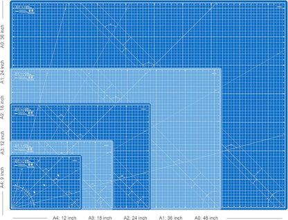 Elan Cutting Mat A3 Blue, Self Healing Cutting Mat 12x18 Inch, 5-Ply Craft Board Blue, Hobby Board for Crafts 12x18 Inch