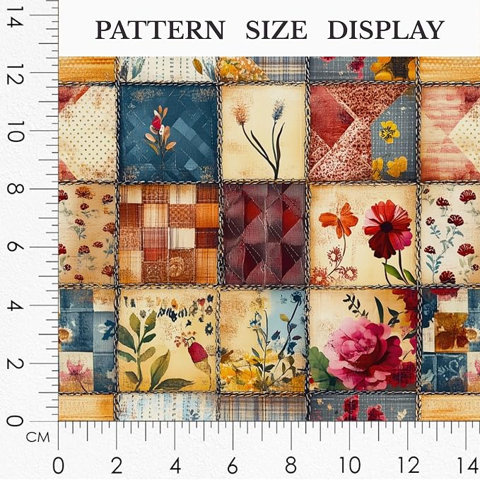 100% Cotton Fabric by the Yard – Turkish Quality Quilting & Sewing Fabric, 1 Yard x 1.69 Yards Wide, Patchwork Cotton for Crafts