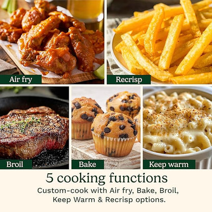 Cuisinart ClearView 4-Quart Air Fryer with Glass Basket and PFAS-Free Ceramic Nonstick Crisper Plate, 5 Cooking Functions, 2 Custom Presets, Adjustable Temperature up to 450°F, 3-Year Warranty, AFC-4