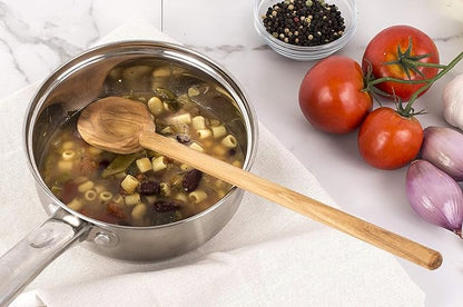 Italian Olive Wood Cooking Spoon, Handcrafted in Europe, 12-Inch