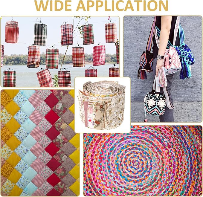 42Pcs Jelly Roll Fabric Strips Soft Cotton Quilting Fabric 2.5 x 20 Inch Pre-Cut Cotton Strips Bundles for Quilting Crafting and Sewing