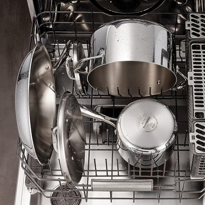 Tramontina Signature Tri-Ply Clad Stainless Steel 5-Quart Dutch Oven Pot with Lid, Induction-Ready, Dishwasher-Safe, NSF-Certified, Made in Brazil
