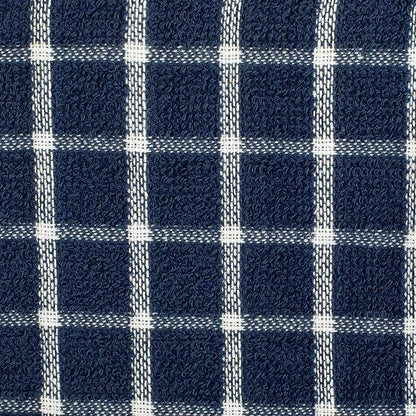 DII Basic Terry Collection Windowpane Dishcloth Set, 12x12, Nautical Blue, 6 Piece