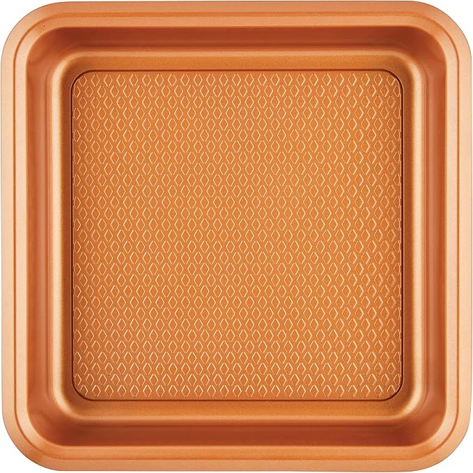 Ayesha Curry Kitchenware Nonstick Bakeware Set Includes Cookie Sheet, Loaf, Muffin Cake Pans, 5-Piece, Copper