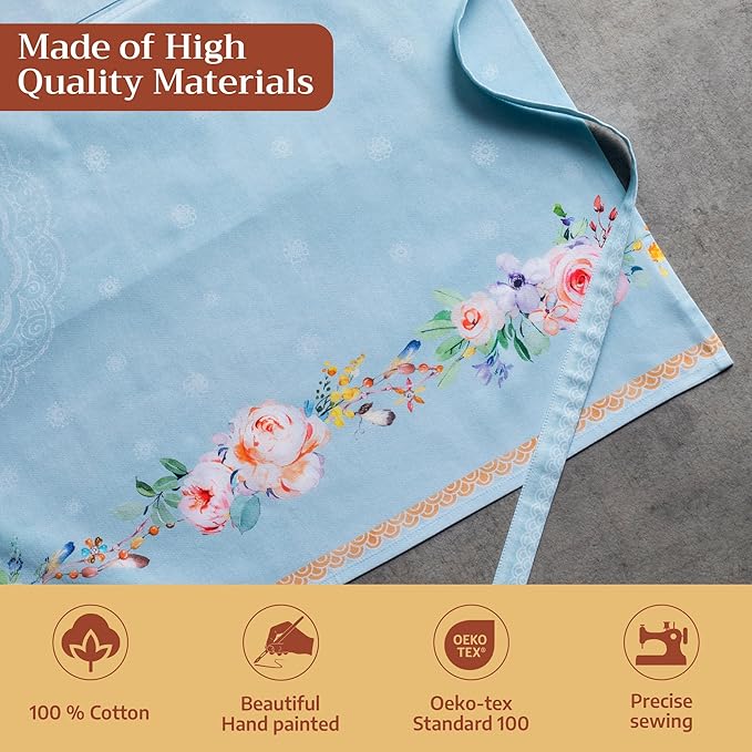 Maison d' Hermine 100% Cotton Apron for women with Pocket Kitchen Chef Apron for Men Cooking Spring Summer