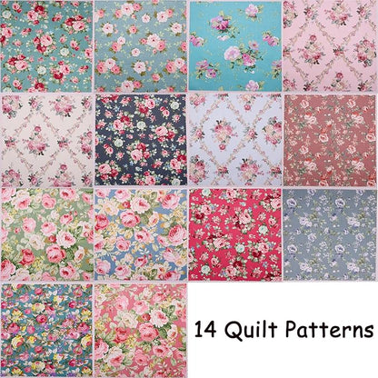 Nodsaw Layer Cake Fabric for Quilting 10 inch; Layer Cakes 10 inch Squares for Quilting; 42 10x10 inch Retro Floral Print Precut Cotton Fabric Squares Bundles for Sewing, Quilting, and DIY Crafts
